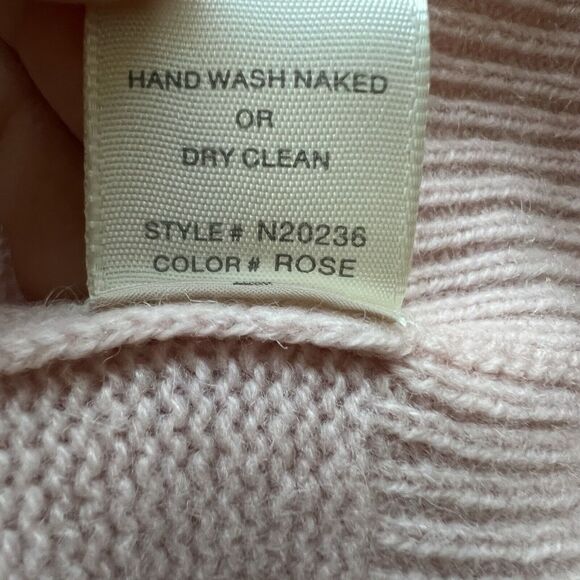 NAKED CASHMERE Small Crewneck Short Sleeve Sweater 100% Cashmere Valentines Ab14 - Picture 4 of 6